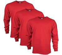 Gildan Unisex Langärmliges T-shirt aus Ultra-baumwolle, Stil G2400 T-Shirt, Rot (3er-pack), XL