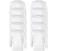 Gildan Unisex Langärmliges T-shirt aus Ultra-baumwolle, Stil G2400 T-Shirt, Weiß (10 Stück), M