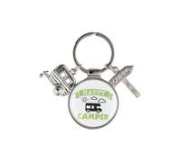 GILDE 1 Schlüsselanhänger Happy Camper mit Epoxitharz