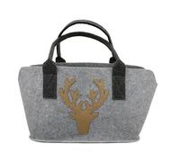 Gilde Filz Tasche Hirsch Kork Dunkelgrau