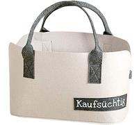 GILDE Filz Tasche Shoppingtasche Zeitungskorb L 20 x B 40 H 26 cm Kaufsüchtig beige
