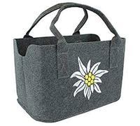 Gilde Filztasche Einkaufstasche mit Edelweiss,40x26x24cm