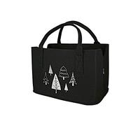 GILDE Filztasche Funny Tree schwarz mit Baum weiß 26x40x25cm Einkaufstasche Shopper
