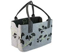 GILDE Filztasche Lotus Laser, 40 cm, Einkaufstasche/Holztasche/Strandtasche - reißfest & trägt viel Gewicht - polstert Ihre Einkäufe sicher ab und besitzt viel Stauraum (Hellgrau)