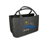 GILDE Filztasche 'Seeliebe', 25 x 40 x 26 cm, dunkelgrau