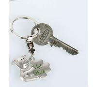 GILDE Schlüsselanhänger Glücksschwein VIEL GLÜCK farbig Sortiert