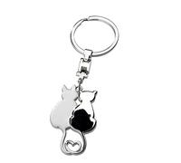 GILDE SchlÃ¼sselanhÃ¤nger " KATZENPAAR " Keychain SchlÃ¼sselhalter AnhÃ¤nger Katze 10 x 3cm