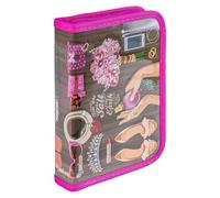 gimboo Schulmäppchen/mit Ausstattung/Federtasche/Federmäppchen/Stifteetui/1 Fach/1 Einlage/Holidays/Rosa/Für Kinder Jungen Mädchen