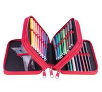 gimboo Schulmäppchen mit Zubehör/Federmäppchen mit großem Fassungsvermögen/Mit 3 Fächer/Federtasche Federmäppchen Stifteetui/Motiv - RENNAUTO/Für Kinder Jungen Mädchen