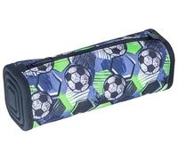 gimboo Silikon-Etui in quadratischer Form/Mit Aufdruck/Federtasche/Federmäppchen/Stifteetui/21 x 7,2 x 7,2 cm/Ball/Schwarz-grün/Für Kinder Jungen Mädchen