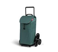 Gimi Einkaufstrolley mit 6 Rädern, wasserdichte Tasche, 100% Polyester, Fassungsvermögen 52 l, 44,1 x 50,7 x 95,6 cm, grün, Grande, 168423
