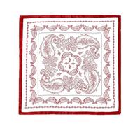 GIMIRO Frauen 70x70cm Schal Simulierte Seide Blumen Schal Krawatte Hahnentritt-Bandana (Claret White PSL XX-163)