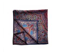 GIMIRO Schal aus imitierter Seide [53 x 53cm] Quadratische Schals Impressionismus-Muster Vintage-Schal für Büroarbeit oder lässigen Bund (88# AK01 Purple Colorful PSL)