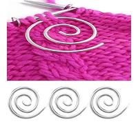 GIMOCOOL Spiral Zopfstricknadel,3 Stück Rundstricknadel Stricknadeln Runde Spirale Kabel Nadel Handmade Knitting Tool, Kreis Spiral Pin, Kabel Nadel/Schal Pin für Garn Nähen Stricken