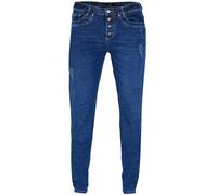 GIN TONIC Damen Boyfriend Jeans Blue Wash 32/34, Blue Wash