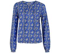 GIN TONIC Damen Tunika mit Blumenmuster Bluse für Freizeit Oberteil Hemd Langarm M, Bloomed