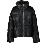 Gina Tricot Damen Puffer Jacke aus Kunstleder schwarz Gr. M