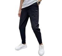 Gincci Herren Stretch Multi-Pocket Skinny Cargohose, Stretchhose - Komfort trifft Stil, (Black,30)