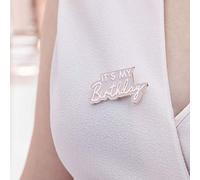 Ginger Ray Rose Gold and Pink Enamel Anstecker Happy Birthday
