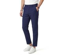 GINGTTO Leinenhose Herren Slim Stretch Anzughose Männer Sommerhose | Tapered Leg,Cropped, Old Money Style,Lightweight, Stretch, 4-Season