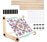 Ginwrek Stickrahmen, verstellbarer Holz-Stickrahmen und Ständer - verschiedene Größen für Tischplatte oder Schoß, passend für 30 cm und 39 cm Stoff