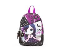 Giochi Preziosi Go Pop - Kindergartenrucksack Modell Dark Love mit großem Mittelfach, personalisierter gummierter Reißverschluss, gepolsterte Schultergurte und Griff, Maße: 25,5 x 34,5 x 11,5 cm,