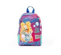 Giochi Preziosi Go Pop - Kindergartenrucksack Modell Sweet Jungle mit großem zentralem Fach, personalisierter gummierter Reißverschluss, gepolsterte Schultergurte und Griff, Maße: 25,5 x 34,5 x 11,5