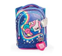 Giochi Preziosi Go Pop Rucksack, erweiterbar, rund, Modell Unicorn, 3 Fächer und Innentaschen, gepolsterter Rücken und Schultergurte, mit personalisiertem Band und Pop Up, mehrfarbig, L, Casual