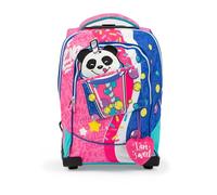 Giochi Preziosi Go Pop-Zaino Trolley 2R Bubble Star, Front- und Innentasche, gepolsterte Rückenlehne und Schultergurte, Griff aus Stoff und Teleskop, Trolley mit verstärkten Rädern, geformte