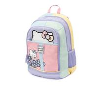 Giochi Preziosi Hello Kitty Rucksack, 3 Fächer und Innentaschen, Trinkflaschentaschen, gepolsterter Rücken und Schultergurte, 24 l, Maße 32 x 44 x 19 cm, Grund- und Mittelschule