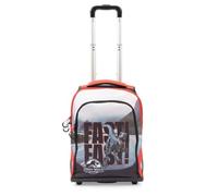 Giochi Preziosi Jurassic World Trolley - Rucksack Trolley für Kinder, gepolsterte Rückenlehne, verstärkte Räder, Teleskopgriff, offizielles Jurassic World Design