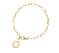 Charm-Armband GIORGIO MARTELLO MILANO "mit Schriftzug zum Einhängen von Charms, Silber 925" Armbänder Gr. 16 cm, Silber 925 (Sterlingsilber), goldfarben (gold) Damen Charm Armbänder (44554530-16)