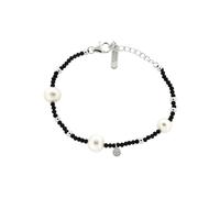 Giorgio Martello Milano - 19-16cm Armband mit Perle in Silber 925 rhodiniert und Zirkonia