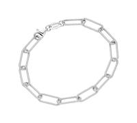 Armband GIORGIO MARTELLO MILANO "Kordel-Optik, Silber 925" Armbänder Gr. 19 cm, Silber 925 (Sterlingsilber), silberfarben (silber) Damen Armbänder (37631013-0)