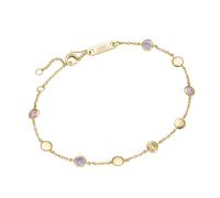 Armband GIORGIO MARTELLO MILANO "mit Zwischenteilen, farbige synt. Zirkonia + Korund Silber 925" Armbänder Gr. 19 cm, Silber 925 (Sterlingsilber), bunt Damen Armbänder (62753163-0)