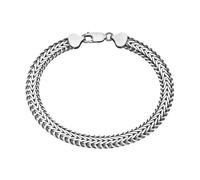 Giorgio Martello Milano Armband Geflochtene Fantasiekette, Massiv, Silber 925 Silber, 23 cm 925 Sterling Silber