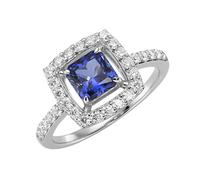 Silberring "in blau, fuchsia oder lila, Zirkonia weiß, Silber 925" Gr. 56, blau, GIORGIO MARTELLO MILANO, Fingerringe, Damen, 56, Silber 925 (Sterlingsilber), Silberring (82991756-56) blau