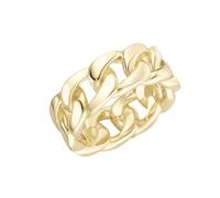 Silberring "Panzerketten-Design, Silber 925" Gr. 56, gold, GIORGIO MARTELLO MILANO, Fingerringe, Damen, 56, Silber 925 (Sterlingsilber) (39369843-56) gold
