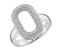 Silberring "mit weißen Zirkonia, Silber 925" Gr. 58, silber, GIORGIO MARTELLO MILANO, Fingerringe, Damen, 58, Silber 925 (Sterlingsilber), Silberring (48169151-58) silber