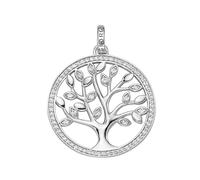 Giorgio Martello Milano Anhänger Lebensbaum Mit Zirkonia, Silber 925 Silber, 2,5 Cm 925 Sterling Silber