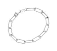 Giorgio Martello Milano Armband Kordel-Optik, Silber 925 Silber, 19 Cm 925 Sterling Silber