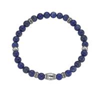 Armband "mit Lapis-Kugeln, Silber 925", blau, GIORGIO MARTELLO MILANO, Armbänder, Herren, 20cm, Silber 925 (Sterlingsilber), Armband (17502443-0) blau
