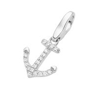 Giorgio Martello Milano Charm Anker mit Zirkonia Charms & Kettenanhänger Schmuck Weiss Produkte (1.0 pieces)