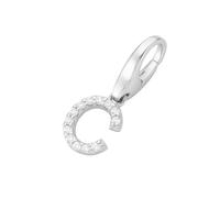 GIORGIO MARTELLO MILANO Charm Buchstabe C, Zirkonia Steine, Silber 925, weiß weiß