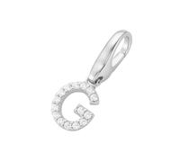 Charm Buchstabe "Buchstabe G, Zirkonia Steine, Silber 925", weiß, GIORGIO MARTELLO MILANO, Charms, Damen, Silber 925 (Sterlingsilber) (73277668-0) weiß