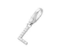 Giorgio Martello Milano Charm Buchstabe L, Zirkonia Steine, Silber 925, weiß weiß