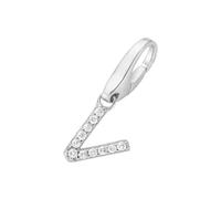 Giorgio Martello Milano - Charm Buchstabe H, Zirkonia Steine, Silber 925 Charms & Kettenanhänger Damen