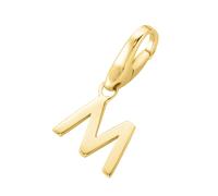 Giorgio Martello Milano Charm Buchstabe M, Silber 925, gold Gold