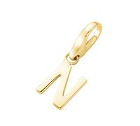 Giorgio Martello Milano - Charm Buchstabe N, Silber 925 Charms & Kettenanhänger Gold Damen