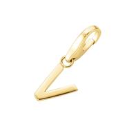 Giorgio Martello Milano - Charm Buchstabe V, Silber 925 Charms & Kettenanhänger Gold Damen